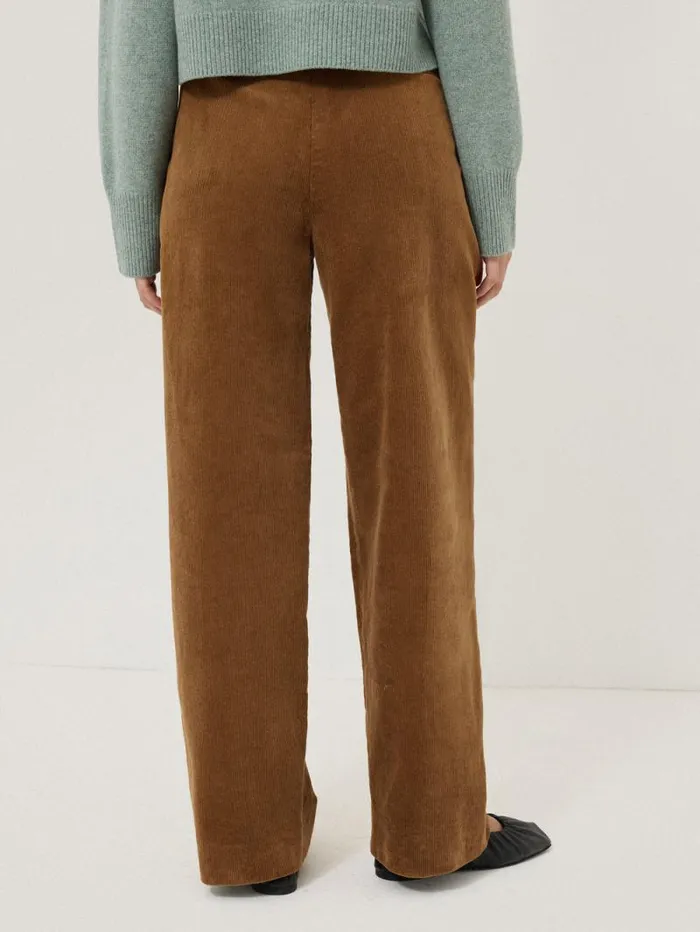 Corduroy Pleat Trouser Brown Women Jigsaw Trousers