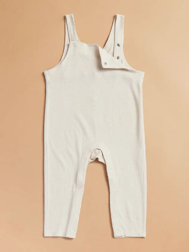 Corey Waffle Knit Overall Oatmeal GirlBoyGender Neutral Altar039d State Playwear