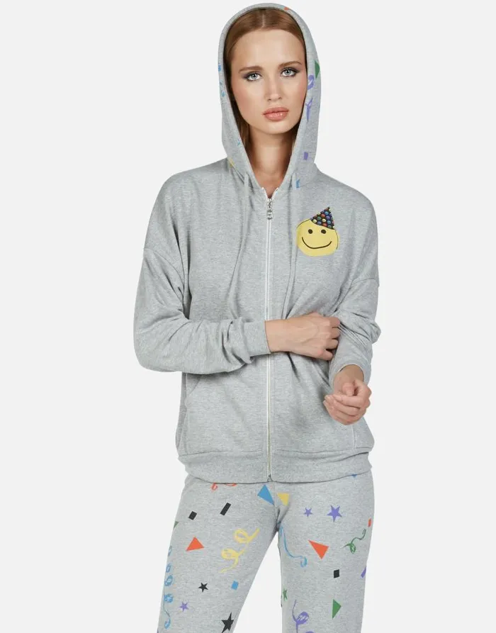 Corinne Happy Party Heather Grey Women Lauren Moshi Hoodies