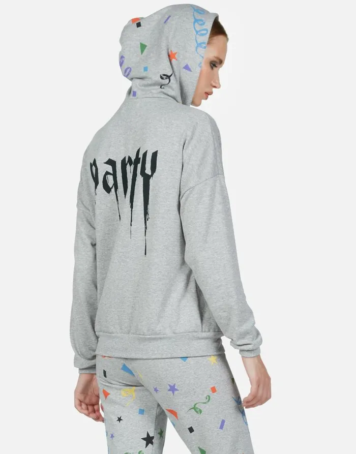 Corinne Happy Party Heather Grey Women Lauren Moshi Hoodies