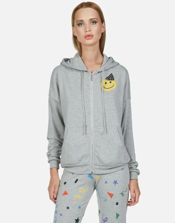 Corinne Happy Party Heather Grey Women Lauren Moshi Hoodies