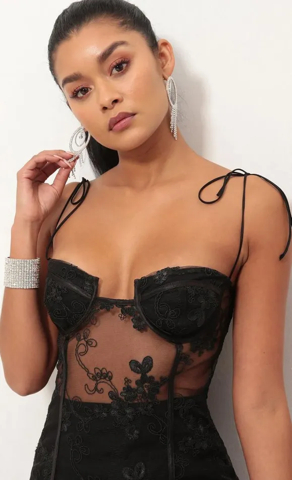 Corset Dress Black Women LUCY IN THE SKY Shorts