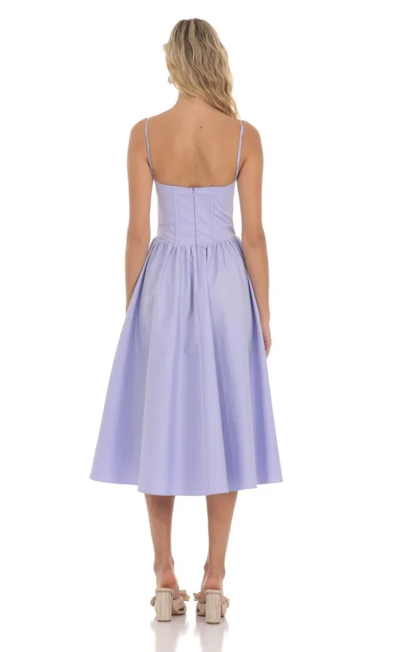 Corset VNeck Midi Dress Lavender Women LUCY IN THE SKY Midi Dresses Corset VNeck Midi Dress Lavender Women LUCY IN THE SKY Midi Dresses