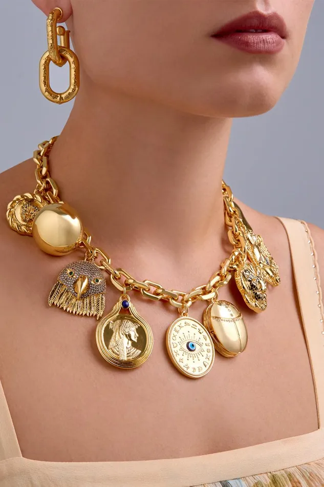 COSMIC CARTOUCHE EARRINGS GOLD Gold WomensMens Camilla Jewellery
