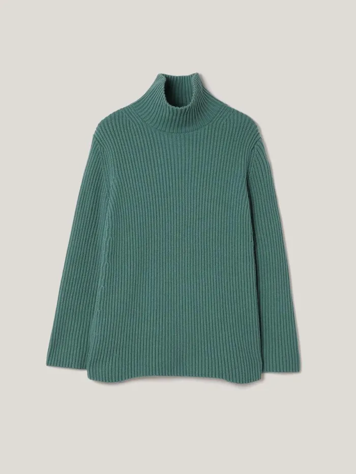 Cotton Blend Faroe Fishermans Blue Women Jigsaw Knitwear and Cashmere