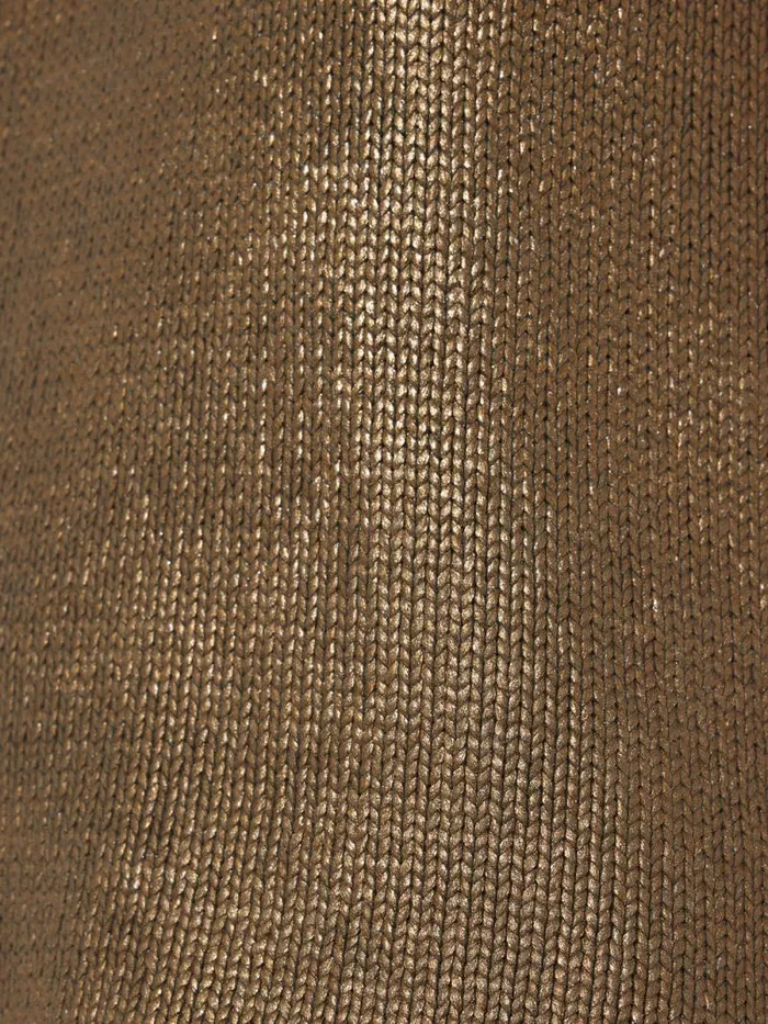 Cotton Metallic Crew Tank Gold Women Jigsaw Party
