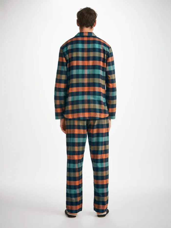 Cotton Pajamas Men Derek Rose Modern Fit Pajamas Kelburn 40 Brushed Cotton Multi