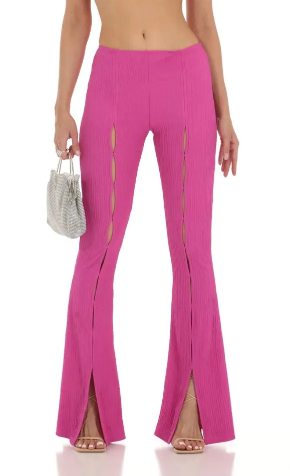 Crinkle Two Piece Set Pink Women LUCY IN THE SKY Pants