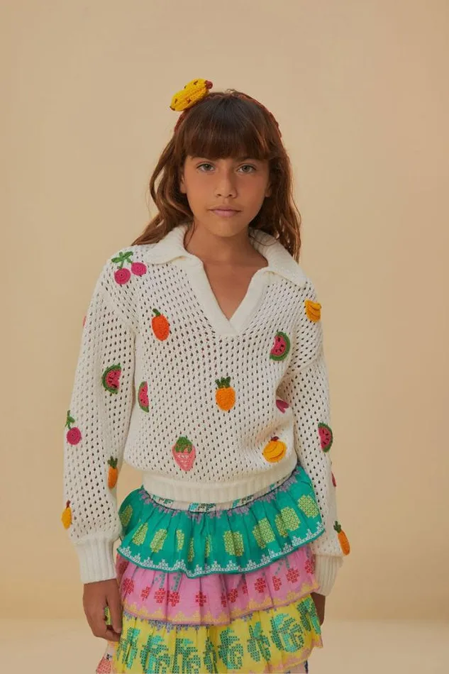 Crochet Fruit Kids Sweater Women FARM Rio Sweaters and Sweatshirts