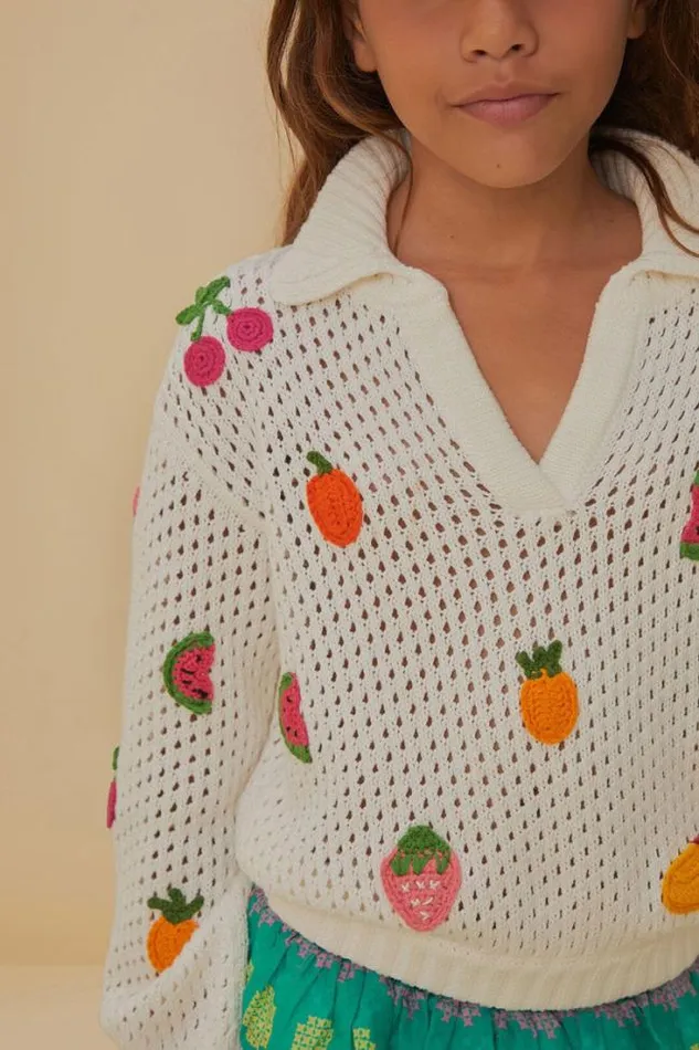 Crochet Fruit Kids Sweater Women FARM Rio Sweaters and Sweatshirts