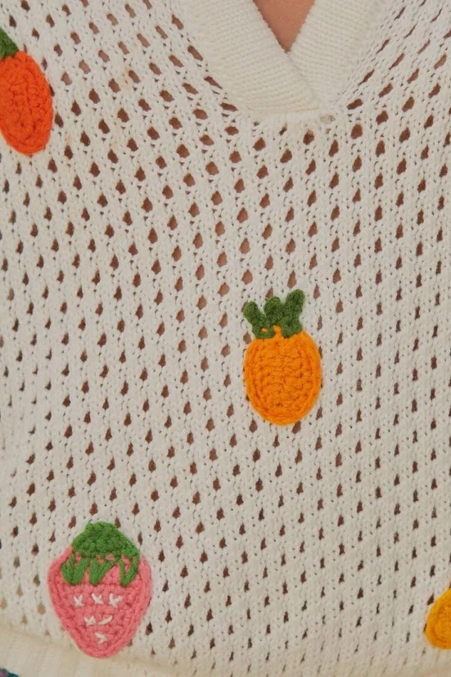 Crochet Fruit Kids Sweater Women FARM Rio Sweaters and Sweatshirts