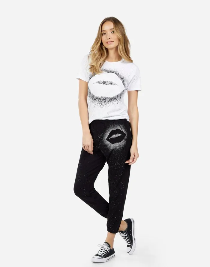 Croft Splatter Kiss White Women Lauren Moshi Short Sleeve