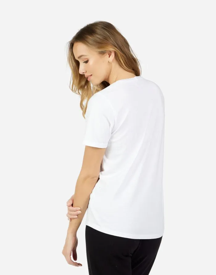 Croft Splatter Kiss White Women Lauren Moshi Short Sleeve