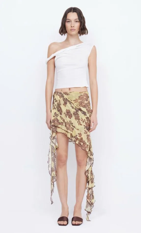 Cropped Shop Bec Bridge Akacia Twist Top Ivory