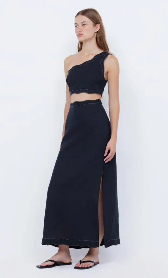 Cropped Shop Bec Bridge Tallulah Asym Crop Top Blackblack