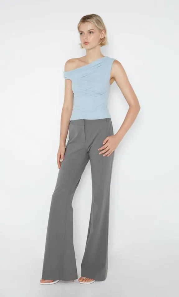 Cropped Shop Bec Bridge Victoria Asym Top Sky Blue