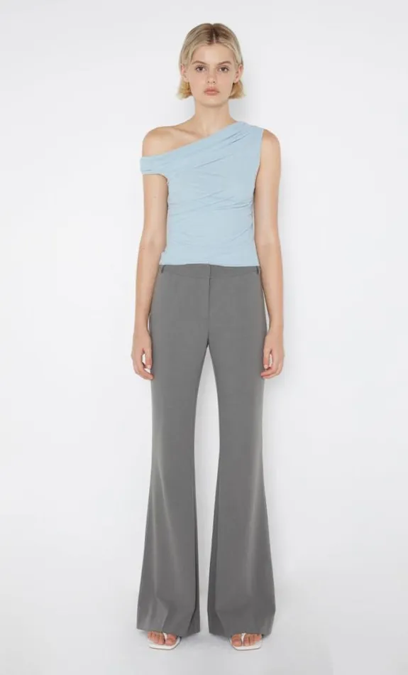Cropped Shop Bec Bridge Victoria Asym Top Sky Blue