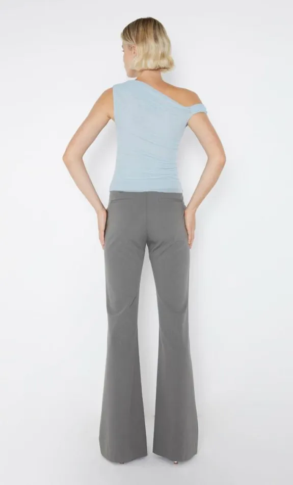 Cropped Shop Bec Bridge Victoria Asym Top Sky Blue
