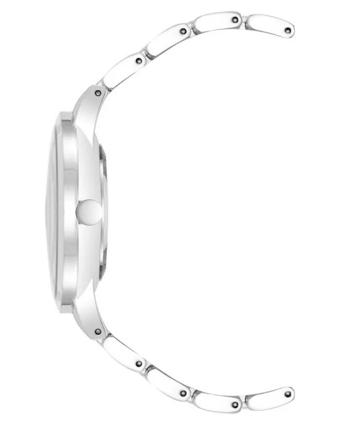 Crystal Accented Bracelet Watch Silver Women Nine West Straps Crystal Accented Bracelet Watch Silver Women Nine West Straps
