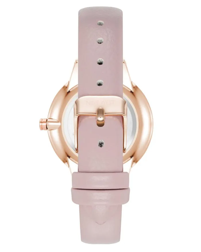 Crystal Accented Strap Watch Pink Women Nine West Straps