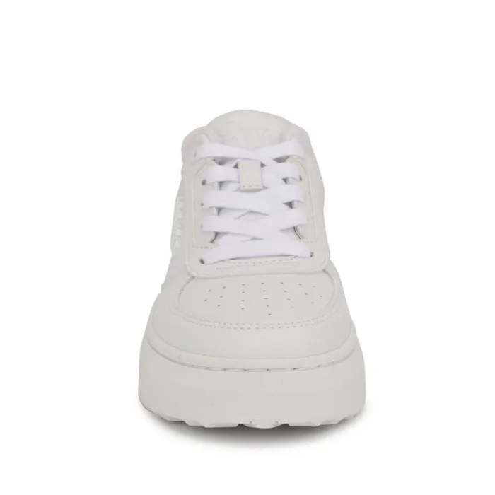 Cuddly Laceup Sneakers White Women Nine West Flats Cuddly Laceup Sneakers White Women Nine West Flats