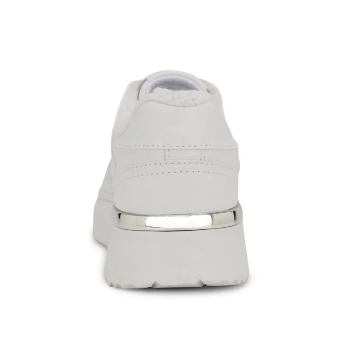Cuddly Laceup Sneakers White Women Nine West Flats Cuddly Laceup Sneakers White Women Nine West Flats