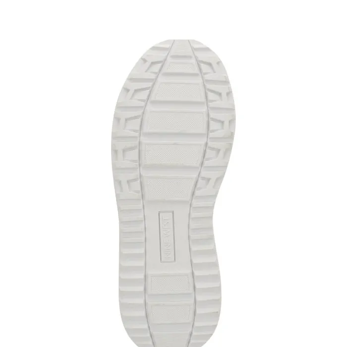 Cuddly Laceup Sneakers White Women Nine West Flats Cuddly Laceup Sneakers White Women Nine West Flats
