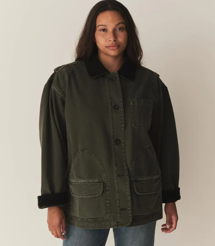DEN Coats and Jackets Women Pascual Barn Jacket Dark Olive