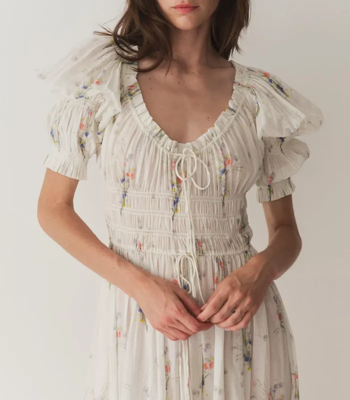 DEN Dresses Women Ischia Dress Painted Bouquet