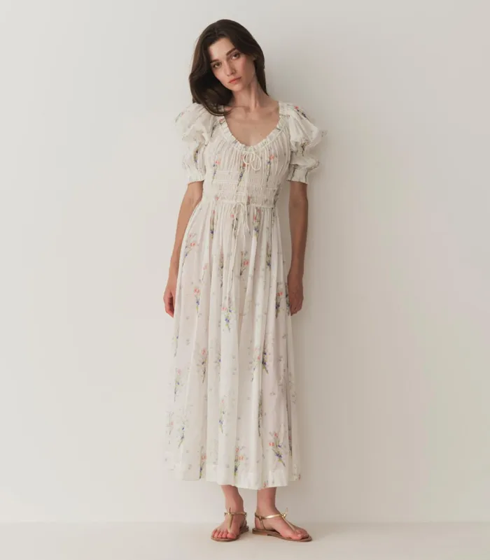 DEN Dresses Women Ischia Dress Painted Bouquet DEN Dresses Women Ischia Dress Painted Bouquet