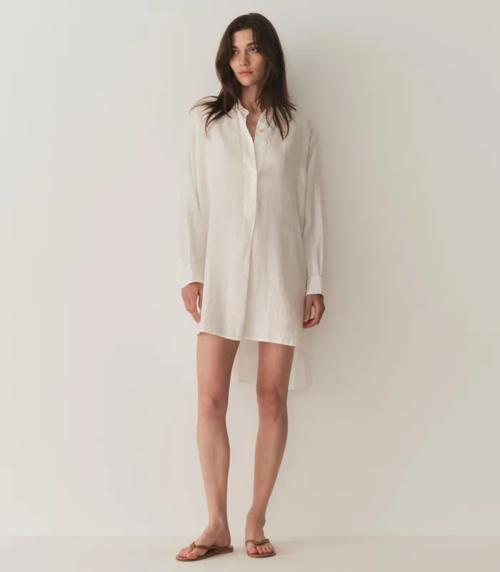 DEN Dresses Women Jora Linen Dress Salt DEN Dresses Women Jora Linen Dress Salt