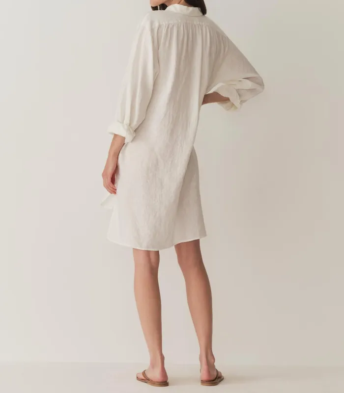 DEN Dresses Women Jora Linen Dress Salt DEN Dresses Women Jora Linen Dress Salt