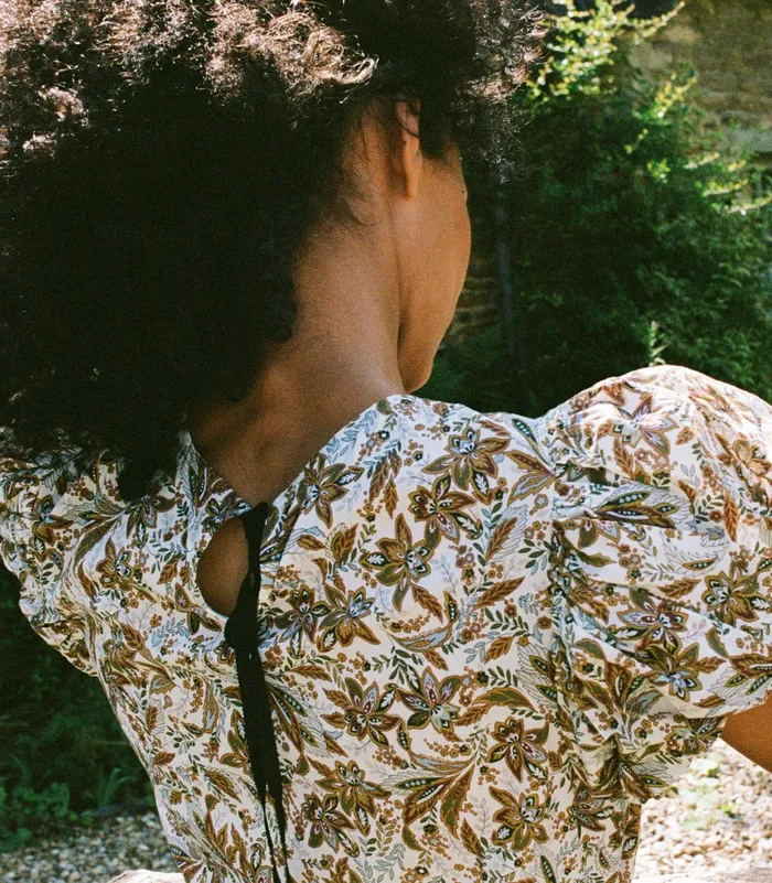 DEN Dresses Women Rhodia Dress Blanc Narcissus Floral DEN Dresses Women Rhodia Dress Blanc Narcissus Floral