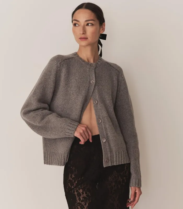 DEN Knitwear Women Adley Cardigan Grey