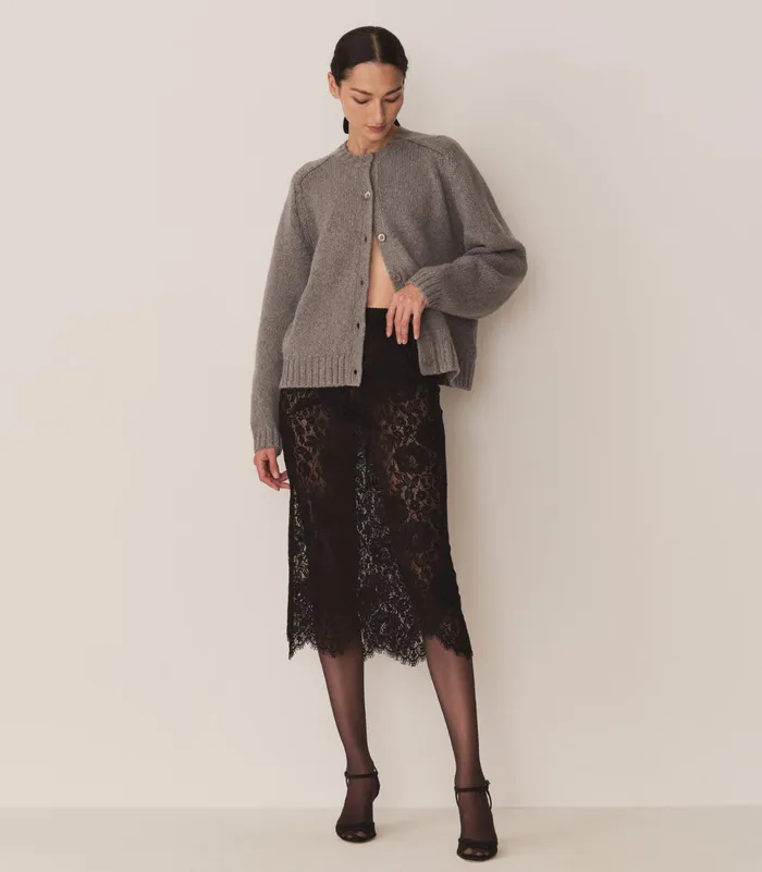 DEN Knitwear Women Adley Cardigan Grey