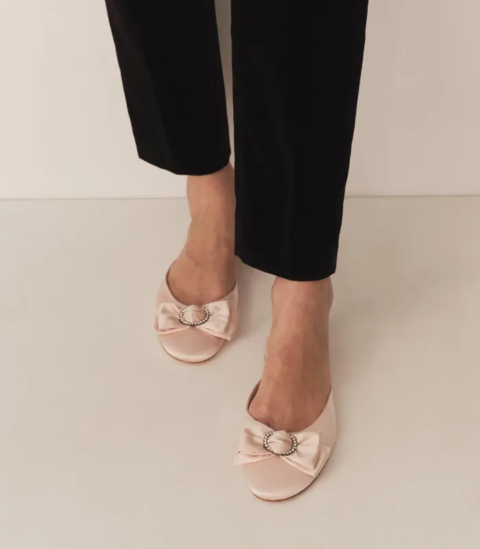 DEN Shoes Women Tilly Mule Peche Satin