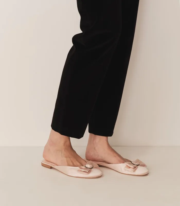 DEN Shoes Women Tilly Mule Peche Satin