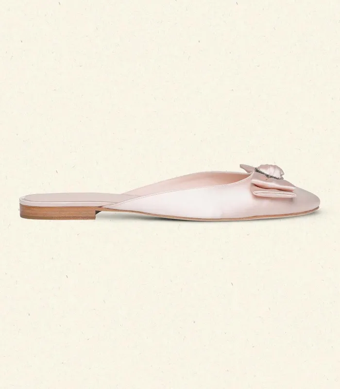 DEN Shoes Women Tilly Mule Peche Satin