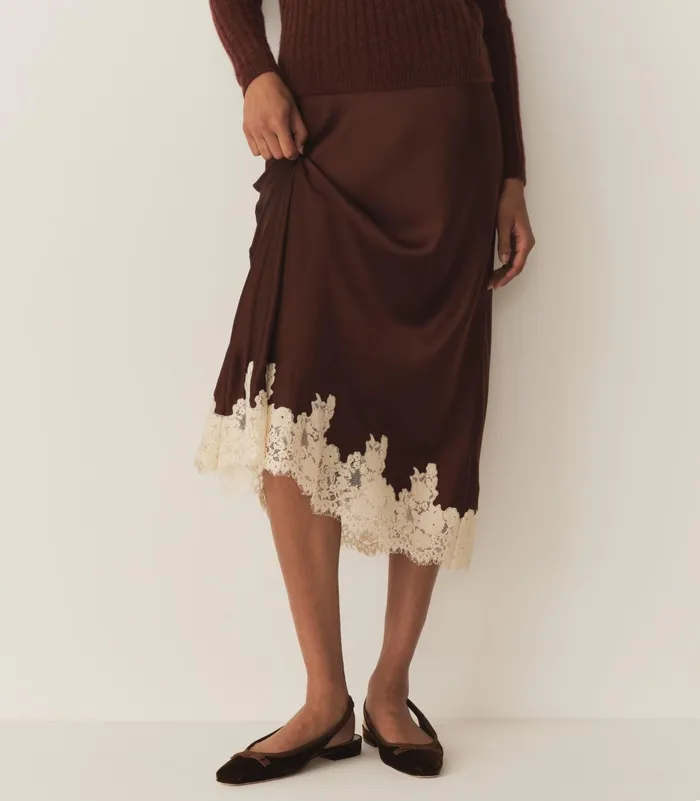 DEN Skirts Women Elowen Skirt Cafe DEN Skirts Women Elowen Skirt Cafe