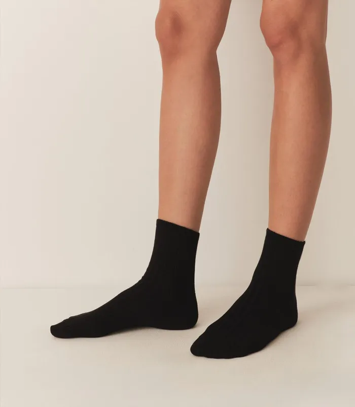 DEN Socks and Tights Women COLLGIEN Ankle Sock Noir De Charbon