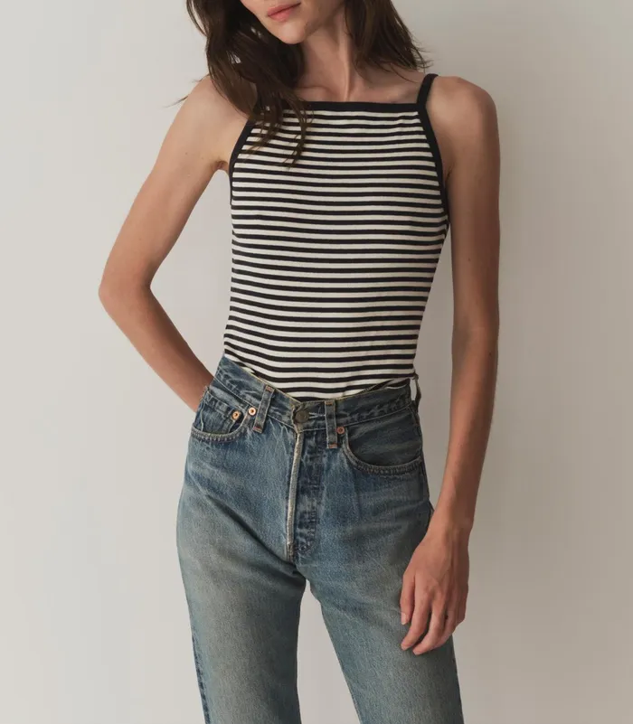DEN Tees Women Angie Tank Nantucket Stripe