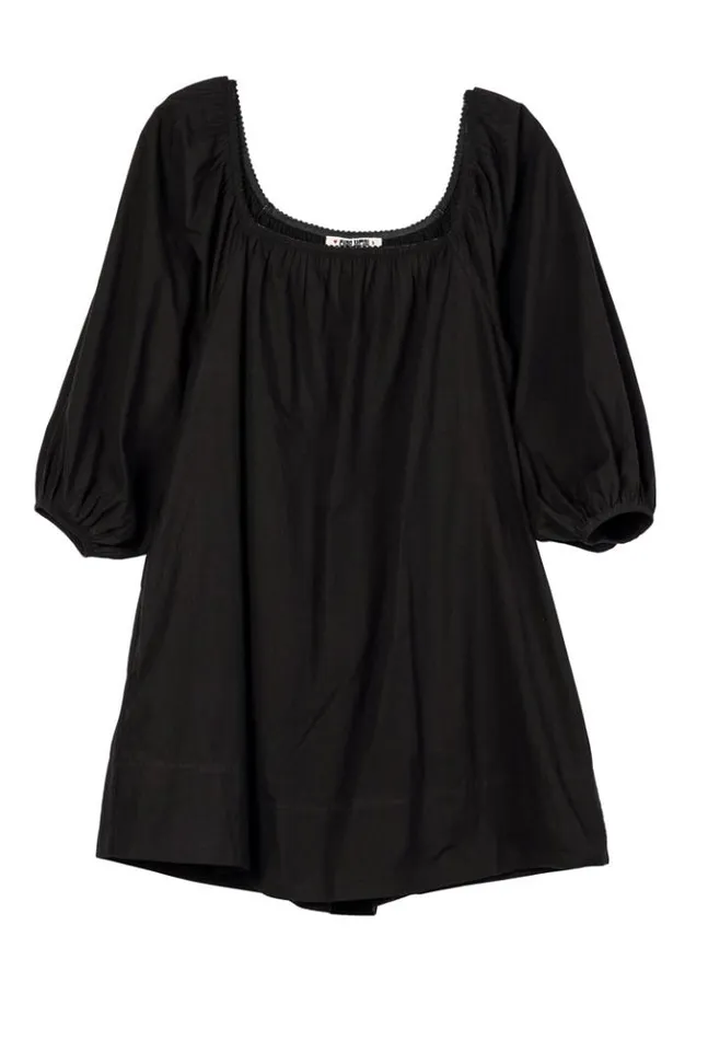 Dali Black Cotton Mini Dress Women Ciao Lucia Mini Dresses