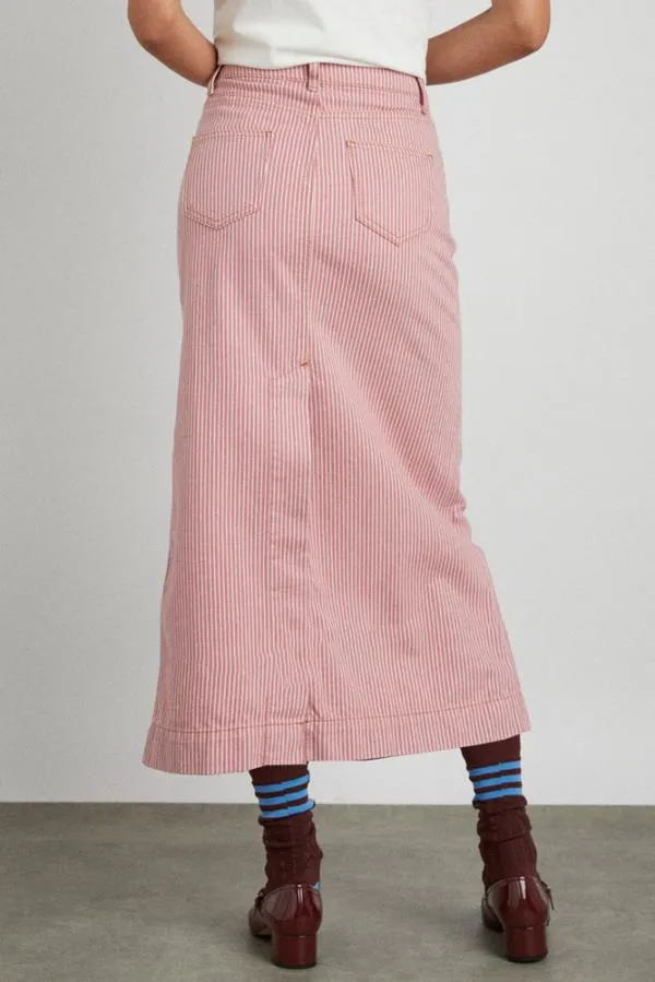 Damson Madder Coords Women Hickory Skirt 8211 Pink Stripe