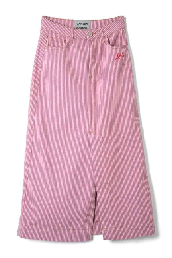Damson Madder Coords Women Hickory Skirt 8211 Pink Stripe