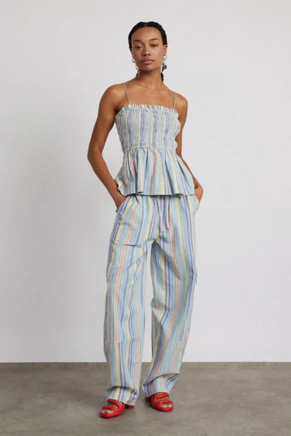 Damson Madder Coords Women Hope Shirred Cami 8211 Multi Stripe