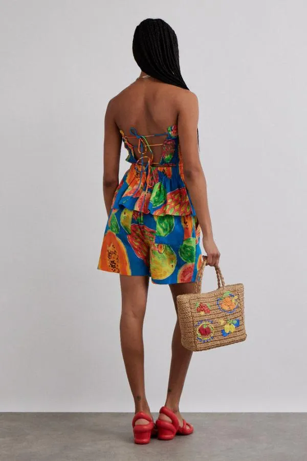 Damson Madder Coords Women Hope Shirred Cami 8211 Papaya Print