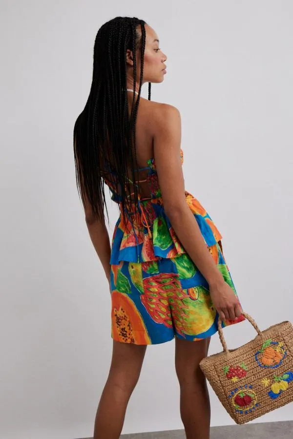 Damson Madder Coords Women Hope Shirred Cami 8211 Papaya Print