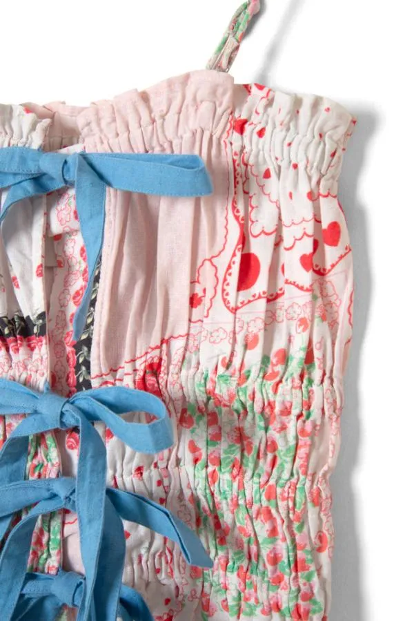 Damson Madder Coords Women Suki Ruched Top 8211 Hanky Hearts Print