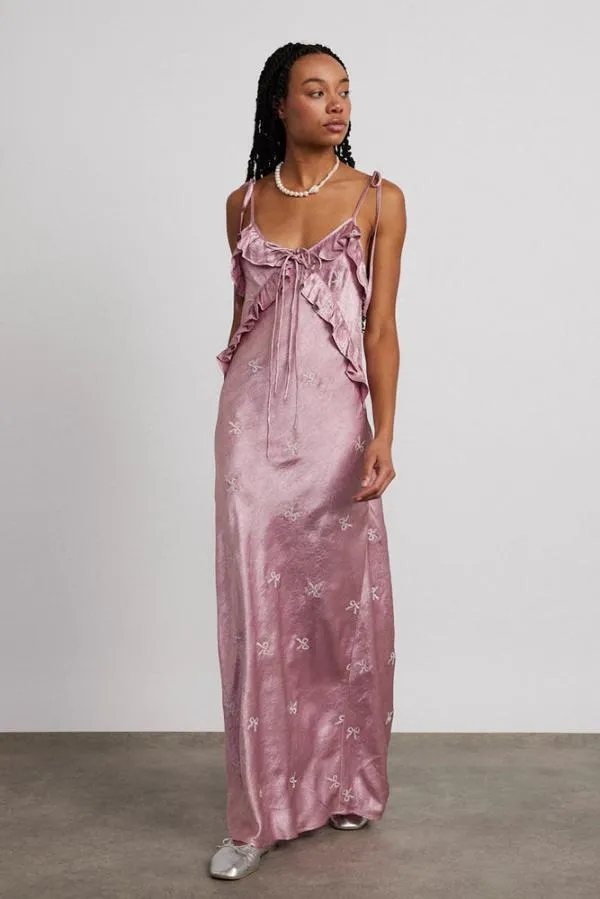 Damson Madder Dresses Women Kiki Embroidered Dress 8211 Pink Bow
