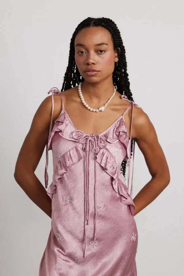 Damson Madder Dresses Women Kiki Embroidered Dress 8211 Pink Bow